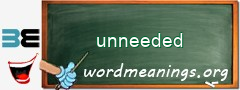 WordMeaning blackboard for unneeded